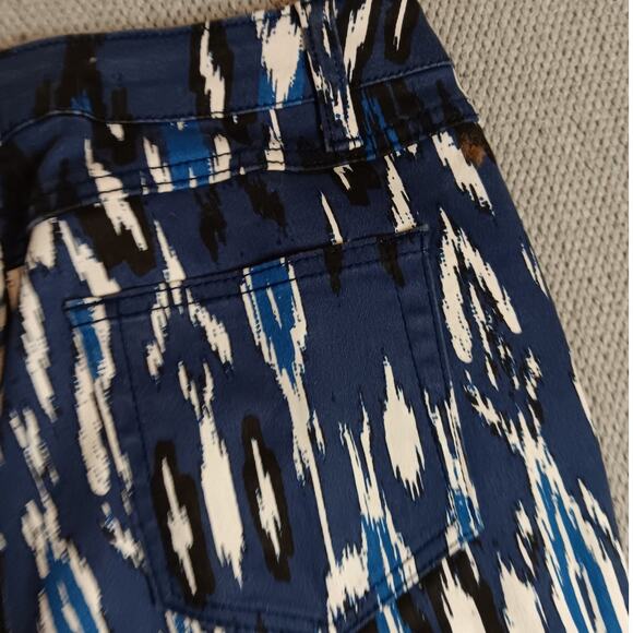 Su & Lola Pants Womens 6 Aztec Blue Stretch 5 Pocket Straight - Picture 10 of 14